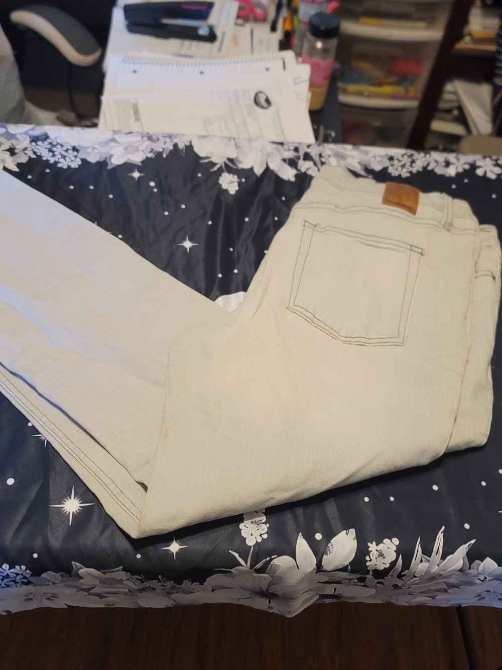Goodfellow & Co Light Gray Straight-Leg Slim Jeans 38x32